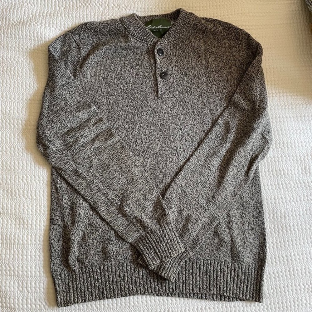 Eddie Bauer Large Tall Henley Sweater